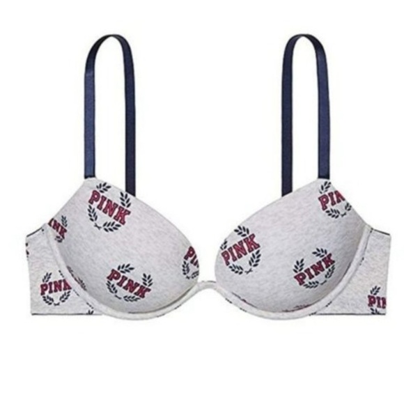 PINK VICTORIA’S SECRET Logo Wear Everywhere Super Push-Up Bra - Picture 3 of 10